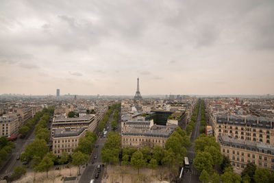 Paris high angle view