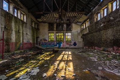 Graffiti in abandoned building