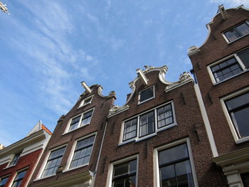 Low angle view of buildings against sky