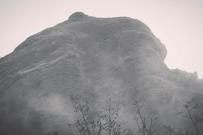 Low angle view of mountain against sky