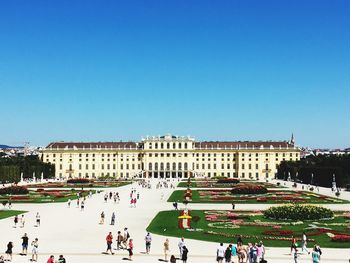 Group of people in front of schonbrunn palace