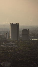 Cityscape against sky during sunset