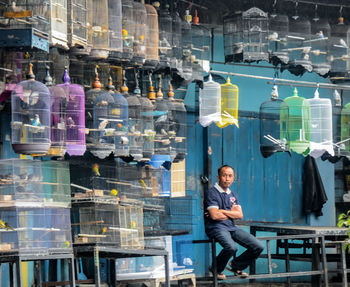 The bird market in malang city, indonesia