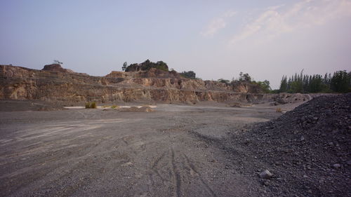 Scenic view of desert against sky