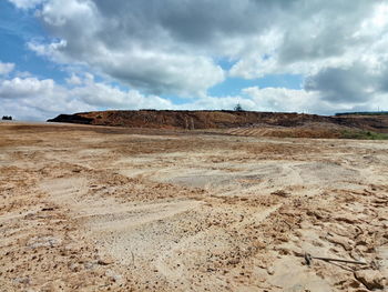 Scenic view of desert against sky