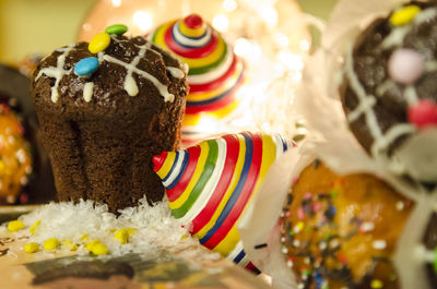 Close-up of colorful balloons