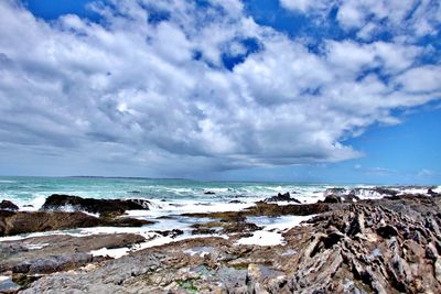 Scenic view of sea against sky