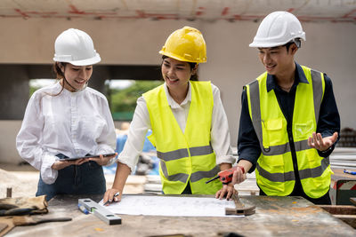 Men working at construction site