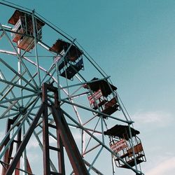 Low angle view of building against blue sky