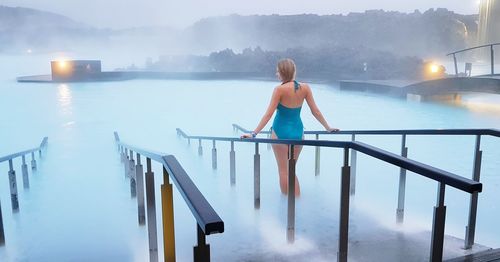 Woman in swimming pool