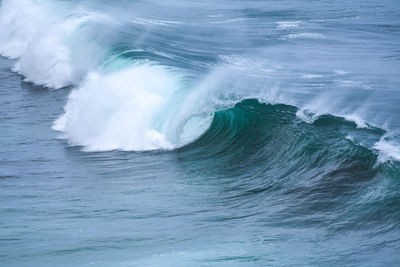 Storm is brewing with breaking waves