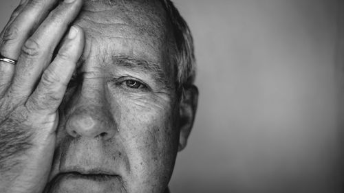 Close-up portrait of man