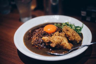 Close-up of food in plate