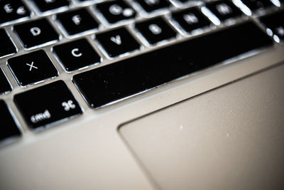 Close-up of computer keyboard