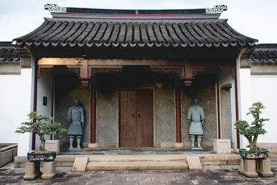 Entrance of temple outside building