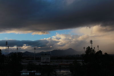 View of cloudy sky over mountain