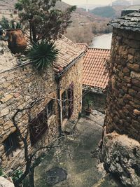 High angle view of houses