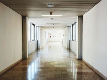 Empty corridor of building