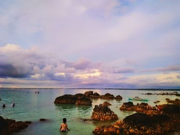 Scenic view of sea against sky