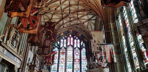 Low angle view of ceiling of building