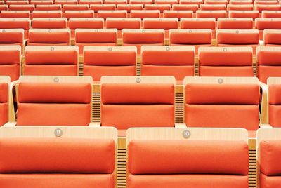 Full frame shot of empty chairs