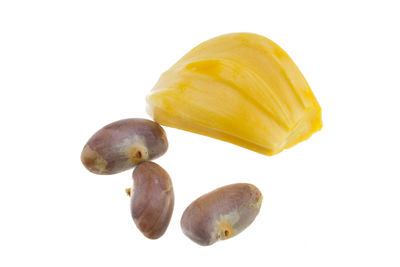 Close-up of fruits against white background