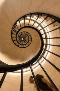 Low angle view of spiral staircase