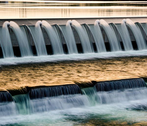 Scenic view of waterfall