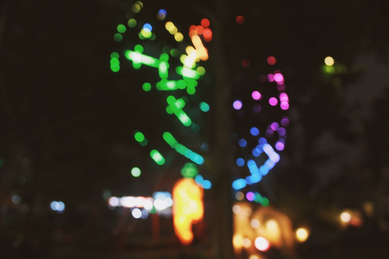 CLOSE-UP OF ILLUMINATED LIGHTS