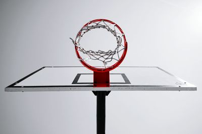 Close-up of basketball hoop