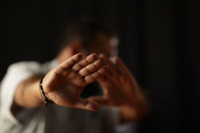Close-up of hands