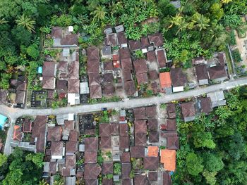 High angle view of old building