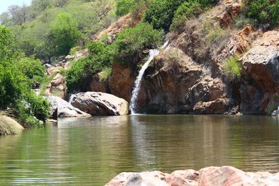 River flowing through rocks