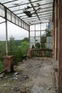 View of house through window