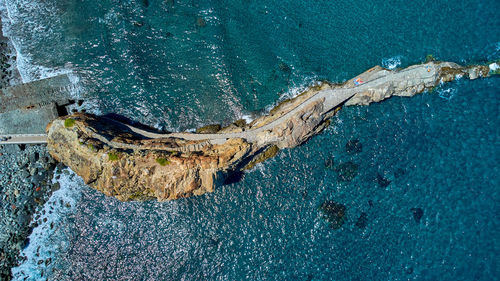 Roques de las bodegas tenerife spain drone photo