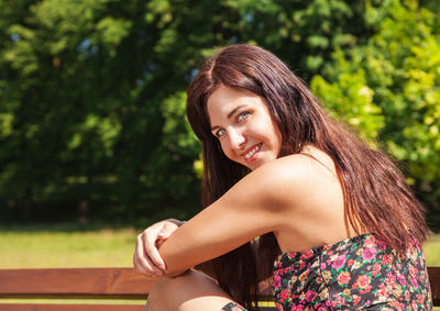 Portrait of woman smiling