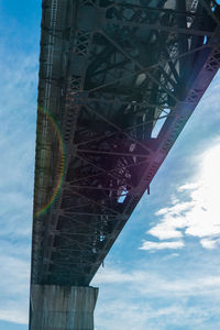 Low angle view of bridge against sky