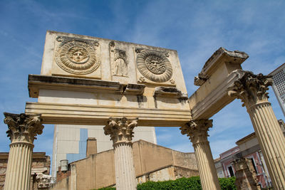 Low angle view of historical building against sky