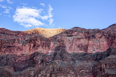 Rock formation against blue sky