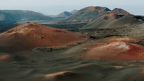 Scenic view of desert against sky