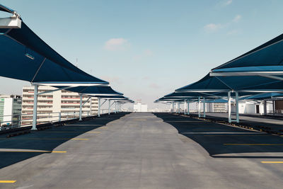 View of empty bridge against sky