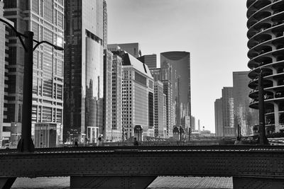 View of skyscrapers in city