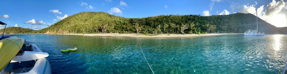 Panoramic view of sea against sky