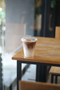 Close-up of drink on table
