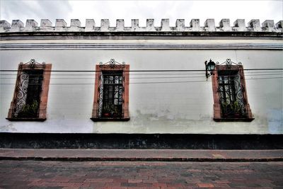 Low angle view of building against sky