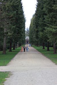 Pathway along trees in park