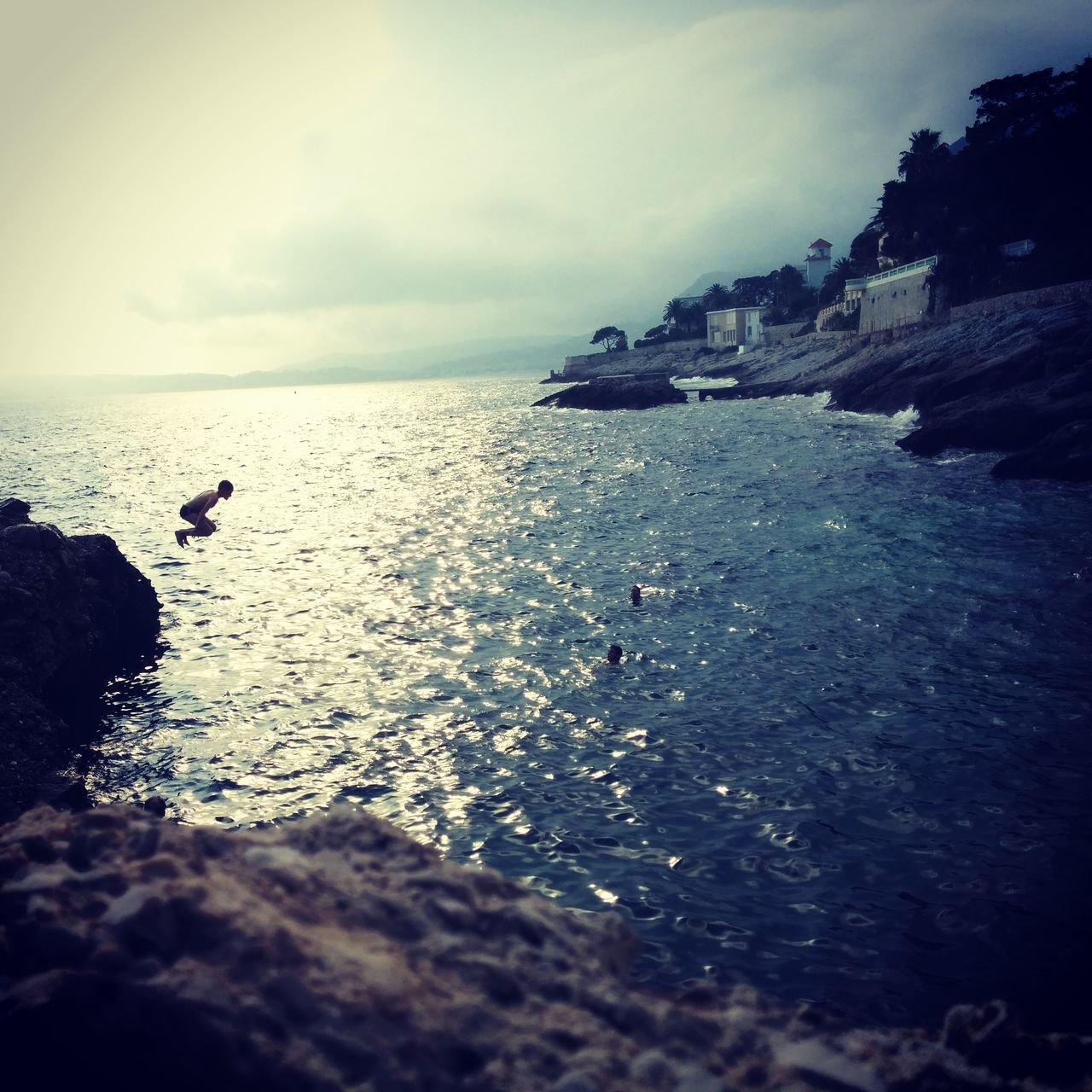 water, sea, tranquil scene, tranquility, horizon over water, sky, scenics, beauty in nature, rock - object, beach, nature, rock formation, shore, rock, idyllic, cliff, cloud - sky, cloud, coastline, outdoors