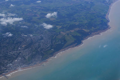Aerial view of bay