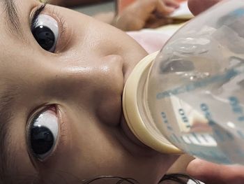 Close-up portrait of a baby girl