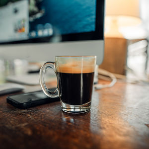 Close-up of coffee on table